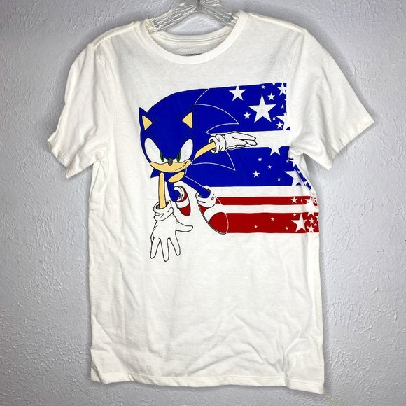 Sonic the Hedgehog, America NWT, boy's Large, 100% cotton short sleeved t-shirt. - Picture 3 of 7